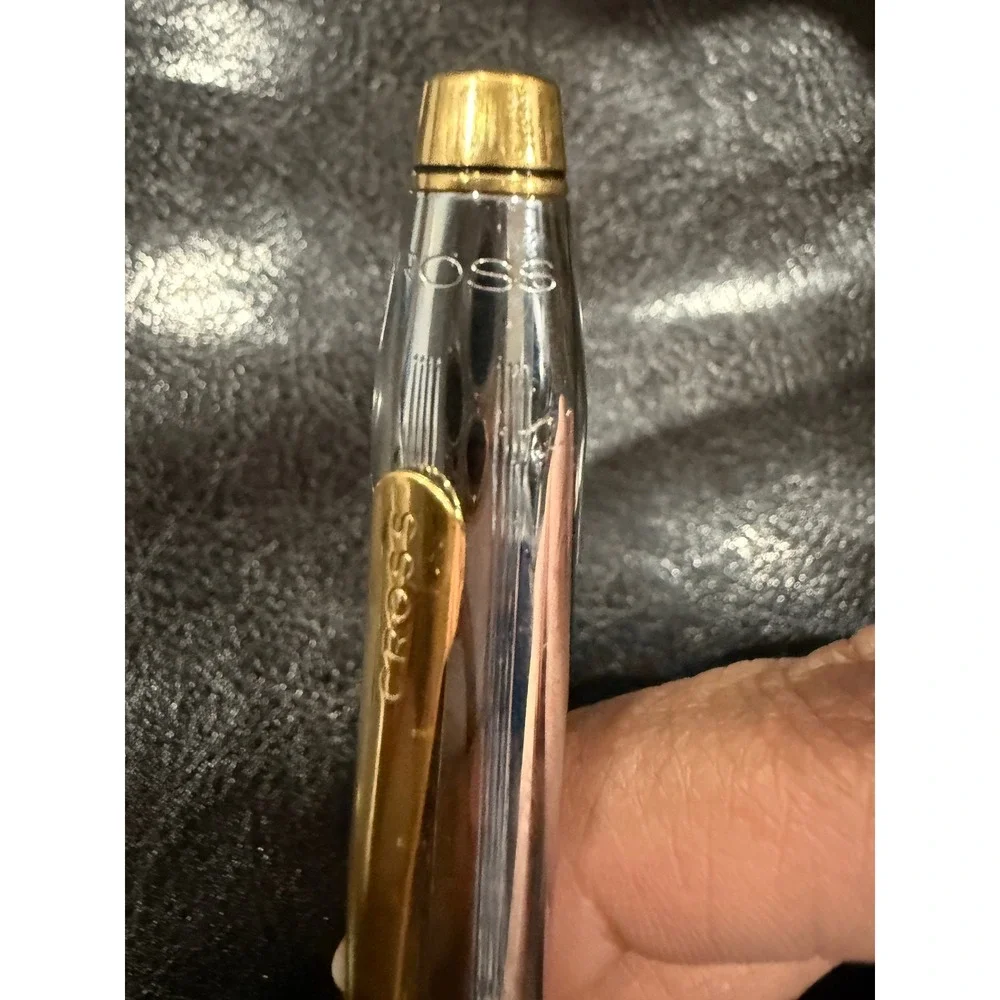 Cross Century Chrome and 23KT Gold Trim Rollerball‎ Pen Made in USA